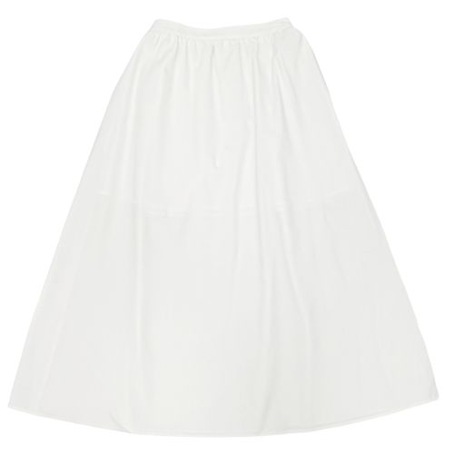 Falda larga color blanco de estilo casual para mujer