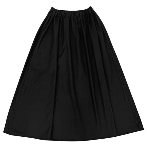Falda casual corte largo color negro para mujer