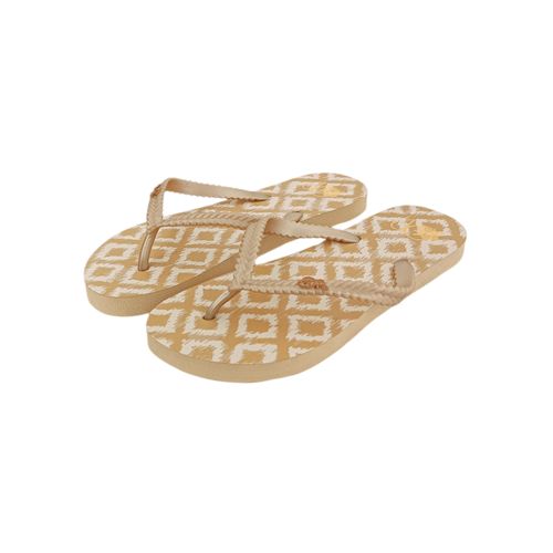 Sandalias de playa color beige con diseño de cuadros para mujer