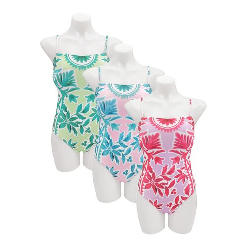 Traje de baño de una pieza surtido por color con escote en la espalda para mujer