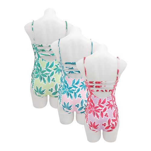 Traje de baño de una pieza surtido por color con escote en la espalda para mujer