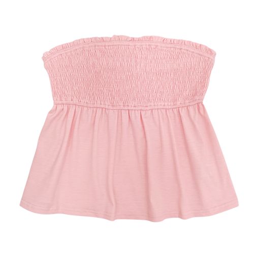 Top strapless color rosa para mujer