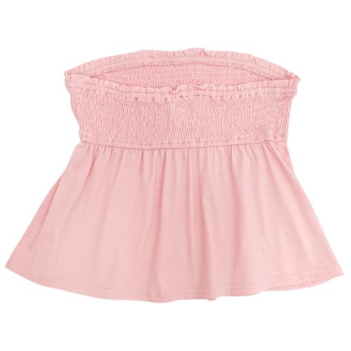 Top strapless color rosa para mujer