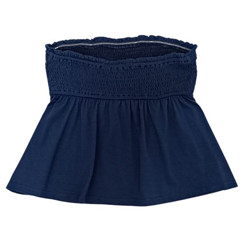 Top strapless color navy para mujer