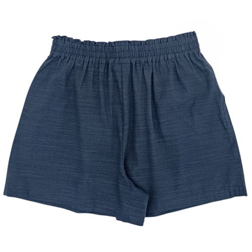 Short fluido color navy de cintura elástica para mujer