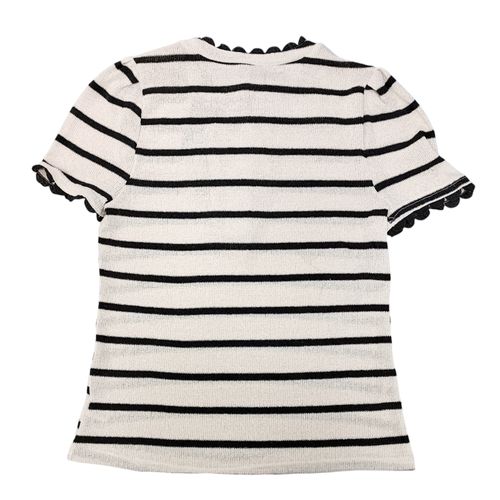 Blusa casual en bicolor con escote tipo henley para mujer