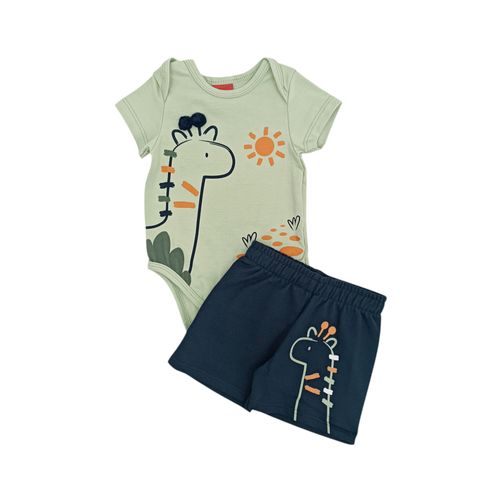 Conjunto en bicolor estampado para bebé niño