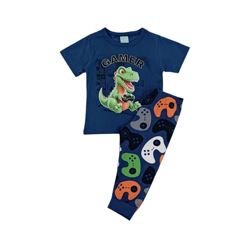 Pijama de pantalón en color azul para niño