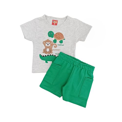 Conjunto de short en color verde para niño