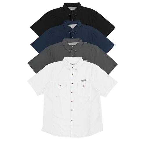 Camisa surtida tipo guayabera casual de manga corta para hombre