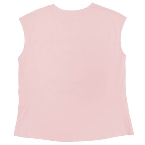 Blusa color rosa para maternidad de cuello redondo para mujer