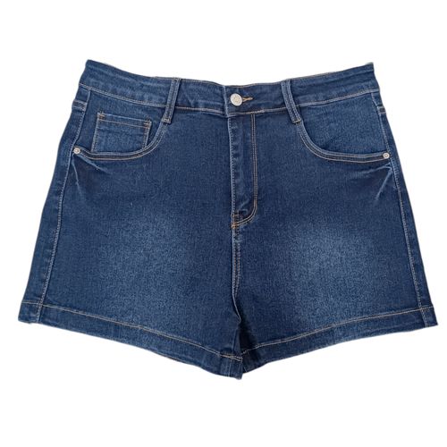 Short curvy color azul denim para mujer