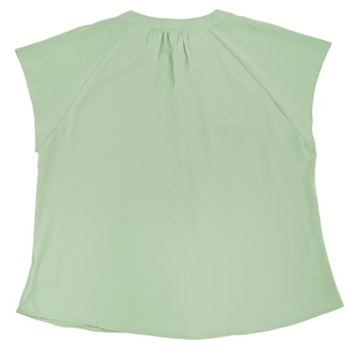 Blusa curvy color menta de mangas cortas para mujer