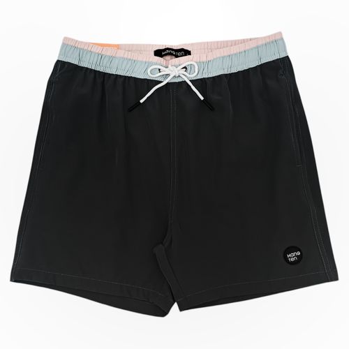 Calzoneta de baño ajustable color negro para hombre