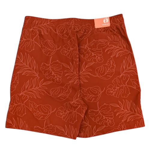 Calzoneta de baño ajustable color rojo con diseño estampado para hombre