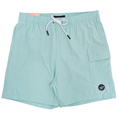 Calzoneta de baño con diseño sólido color celeste para hombre