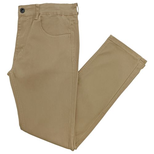 Pantalón straight fit color camel para hombre