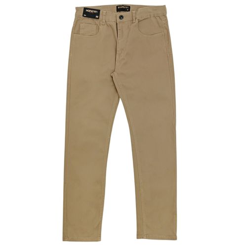 Pantalón straight fit color camel para hombre