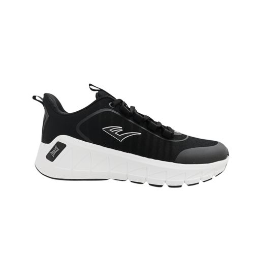 Sneakers Everlast deportivos color negro con suela blanca para hombre