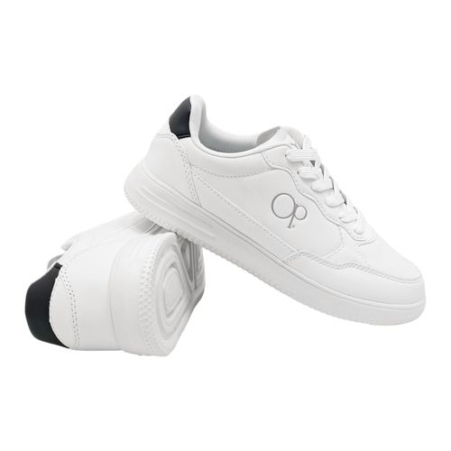 Sneakers OP casuales color blanco con diseño sólido para hombre