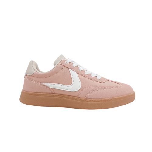 Sneakers OP casuales color rosa con textura para mujer