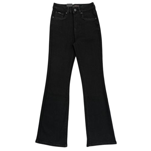 Boot cut jeans Hummer color negro sólido para mujer