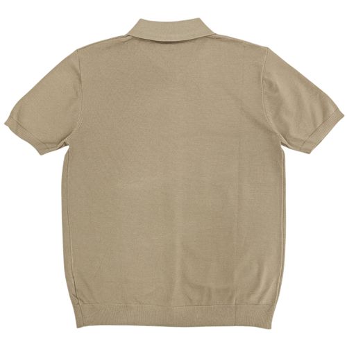 Camisa casual color beige con cierre de botones para hombre