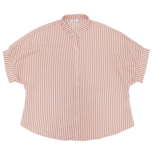 Blusa de maternidad en color rosa con cierre de botones para mujer