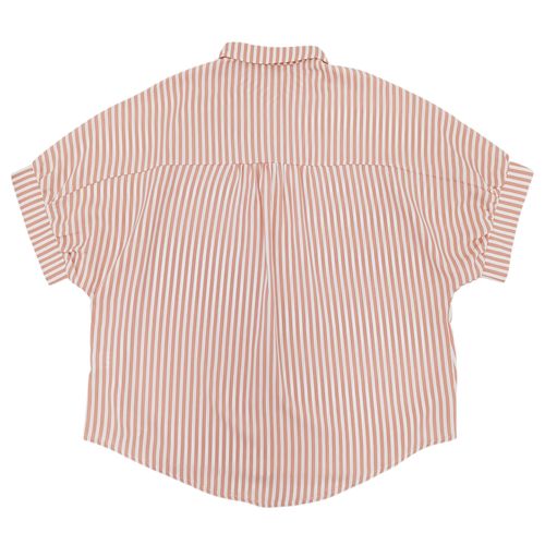 Blusa de maternidad en color rosa con cierre de botones para mujer