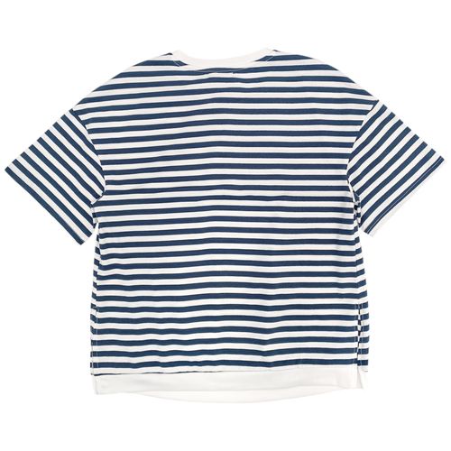 Camiseta de maternidad en color azul con cuello redondo para mujer