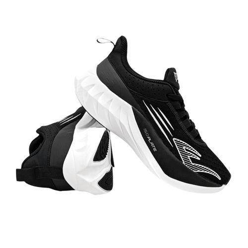 Sneakers Everlast deportivos color negro con suela blanca para mujer