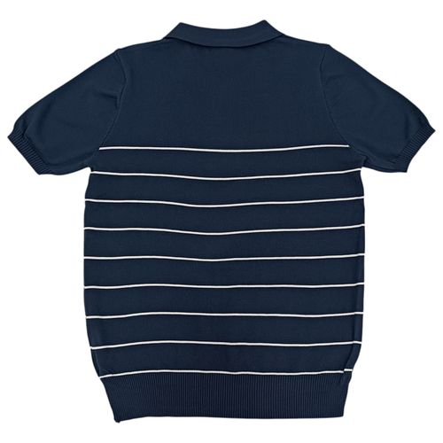 Camisa color navy tipo polo y mangas cortas para caballero