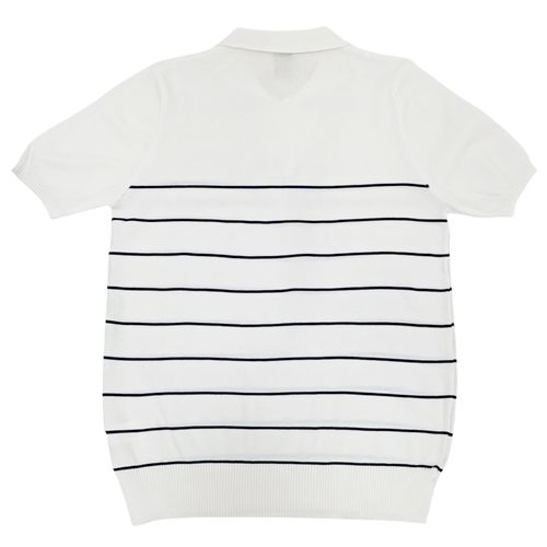 Camisa color blanco tipo polo y mangas cortas para caballero