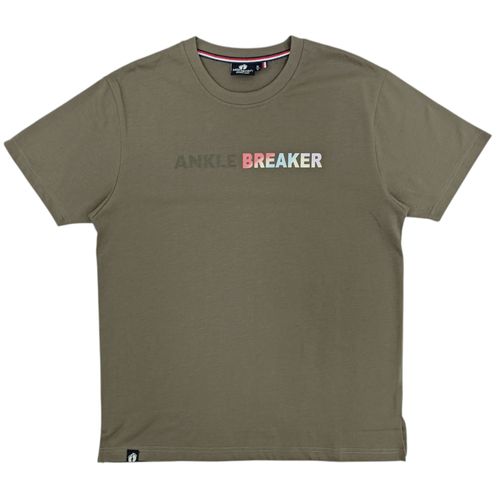 Camiseta color verde con diseño estampado y cuello redondo para hombre