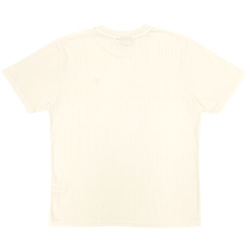 Camiseta color ivory de cuello redondo y diseño con textura para hombre