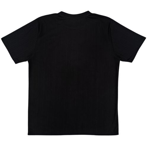 Camiseta color negro de cuello redondo y diseño con textura para hombre