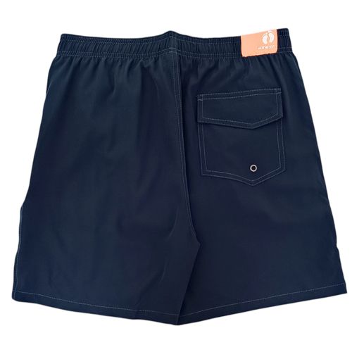 Calzoneta de baño color azul con diseño de líneas bicolor para hombre