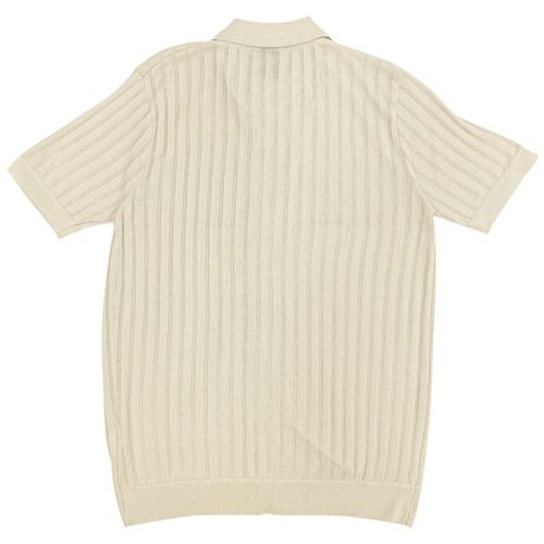 Camisa color ivory de botones diseño con textura para hombre