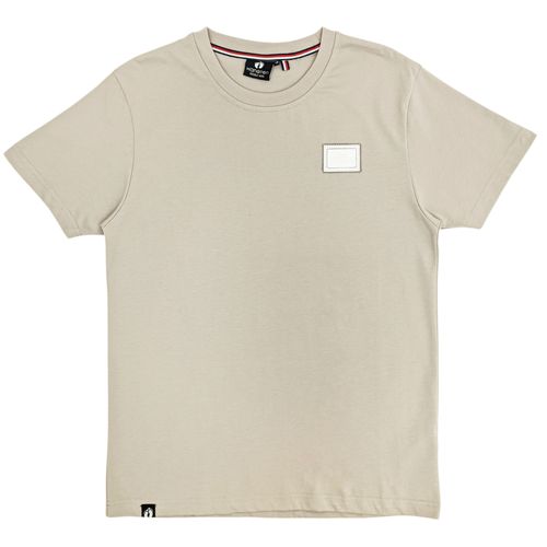 Camiseta para hombre color beige de cuello redondo para hombre