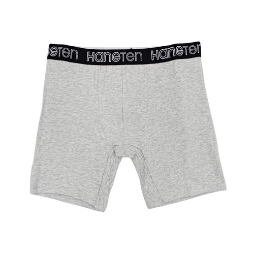 Bóxer color gris con elástico y diseño sólido para hombre