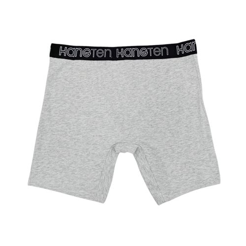 Bóxer color gris con elástico y diseño sólido para hombre