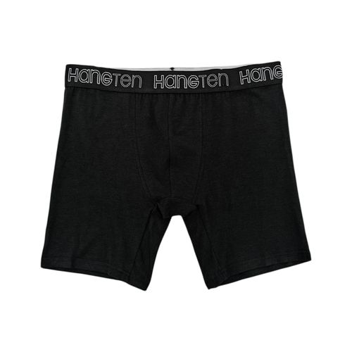 Bóxer color negro con elástico y diseño sólido para hombre