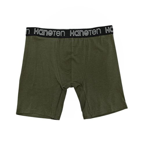 Bóxer color verde con elástico y diseño sólido para hombre