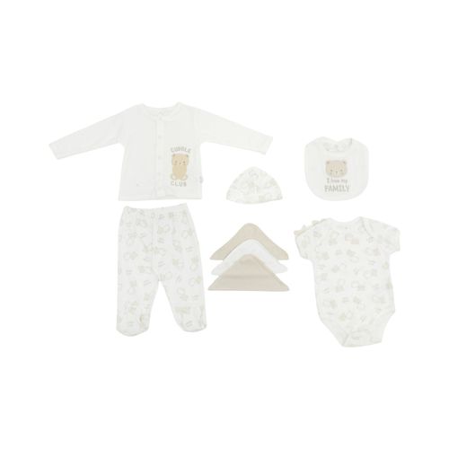 Set de regalo en color beige con estampado para bebé niño