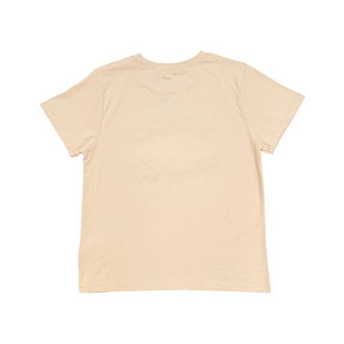 Camiseta color beige con cuello redondo para niña