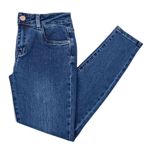 Skinny jeans color azul oscuro lavado para mujer