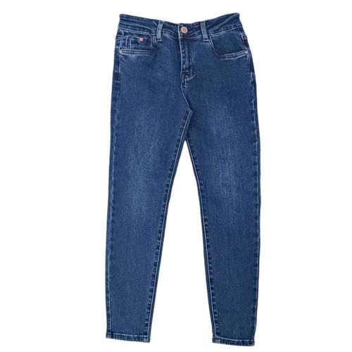 Skinny jeans color azul oscuro lavado para mujer