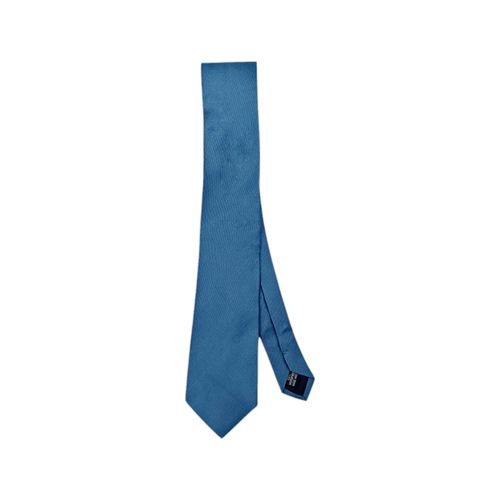 Corbata color azul clásica para hombre