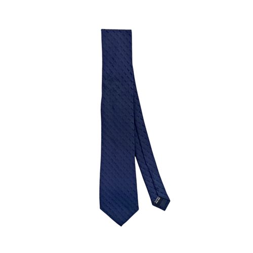 Corbata color azul con detalles en negro para hombre