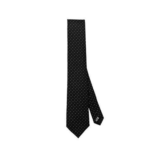 Corbata color negro clásica para hombre